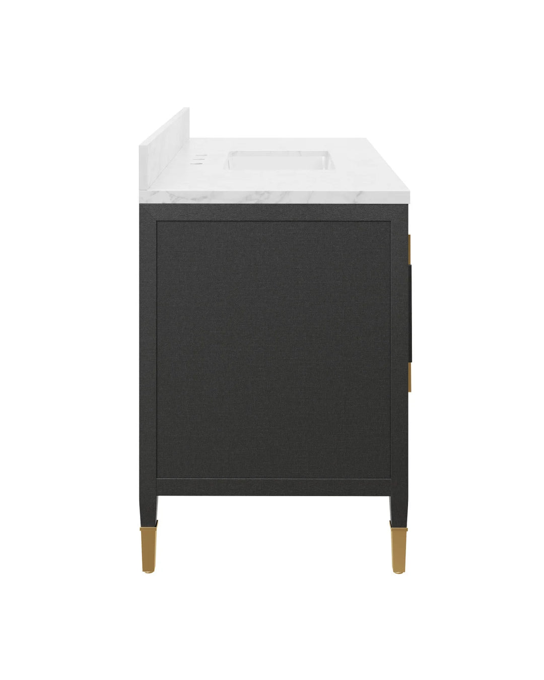 Verona 48" Black Vanity with Rectangular Undermount Sink