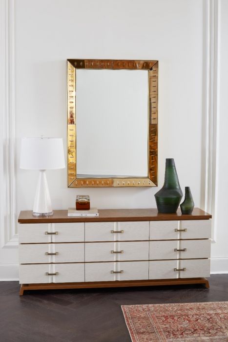Reese Large Mirror Antique Champagne Mirror