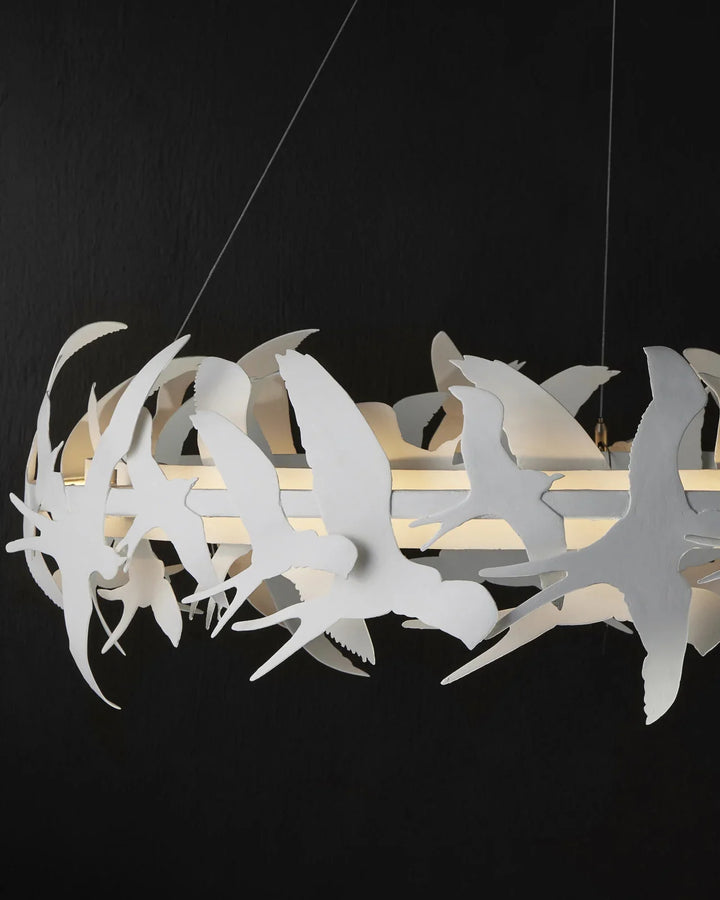 Tijereta White Chandelier