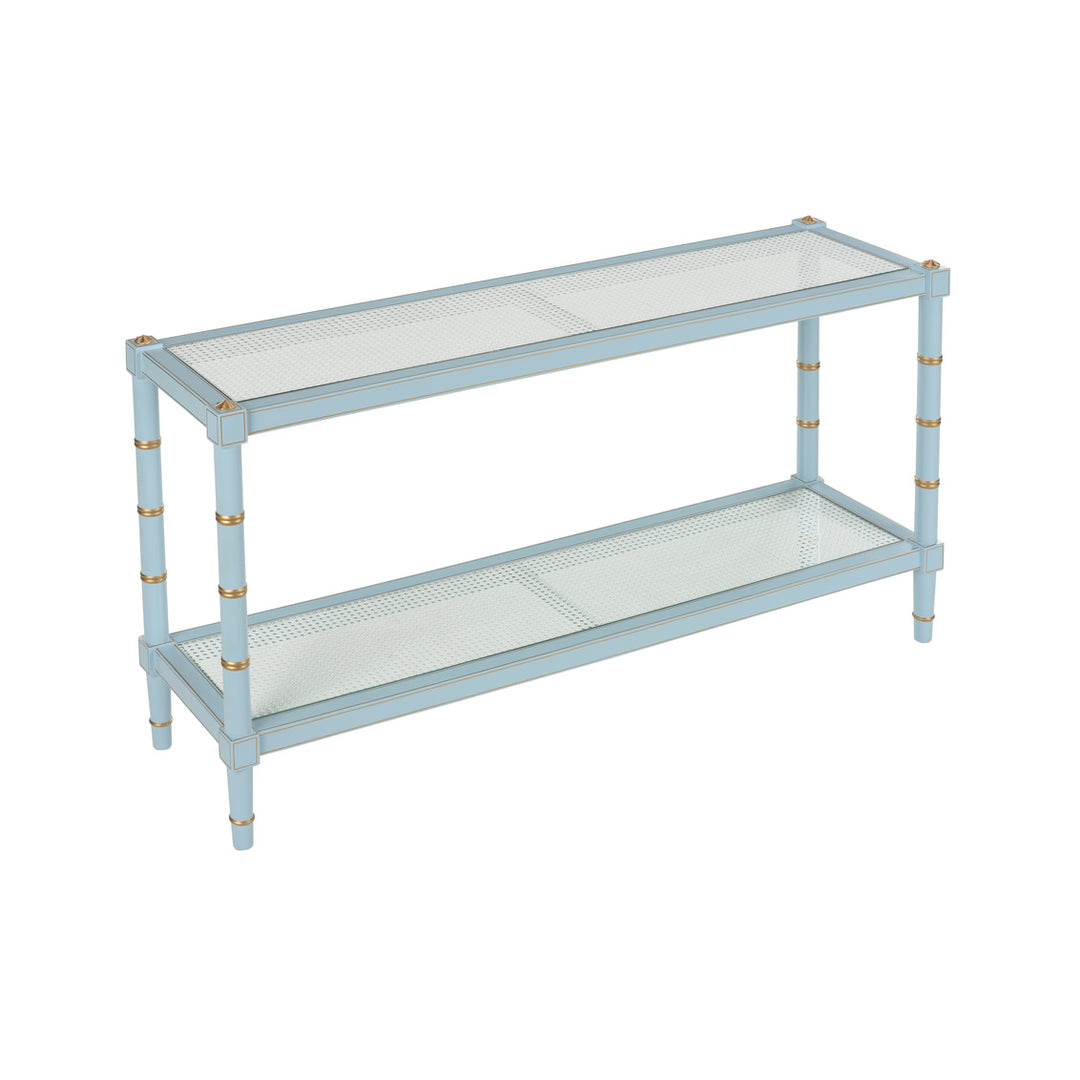 Conner Cane Console - Blue