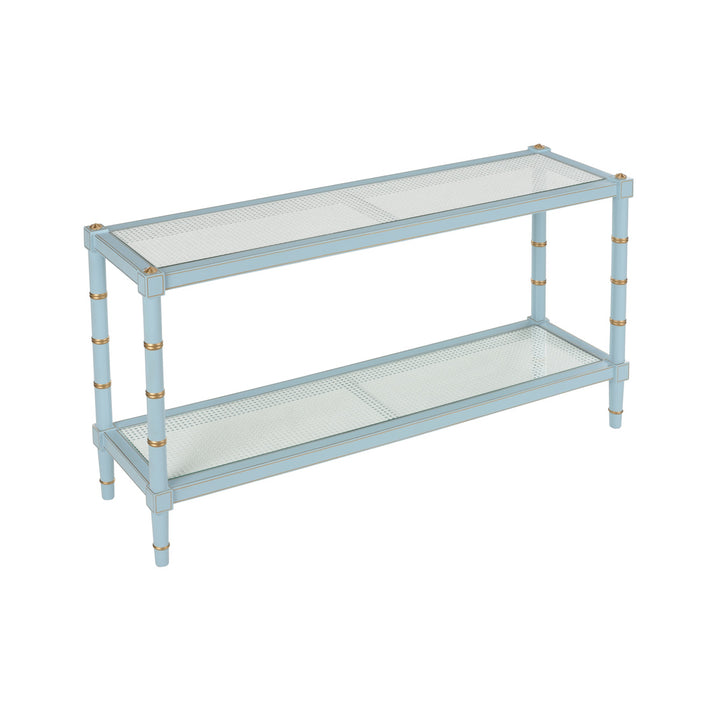 Conner Cane Console - Blue