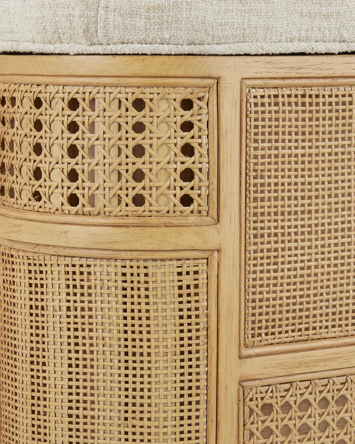 Anisa Sea Sand Storage Bench - Dunmeyer Parchment