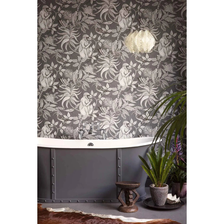 Savuti Wallpaper Charcoal