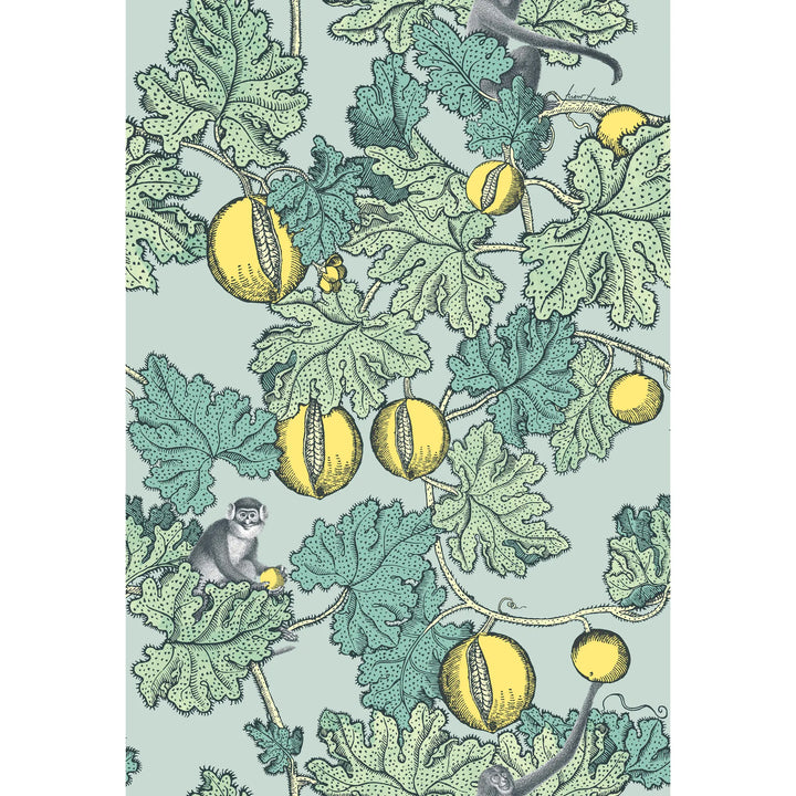 Frutto Proibito Wallpaper Seafoam &amp; Lemon