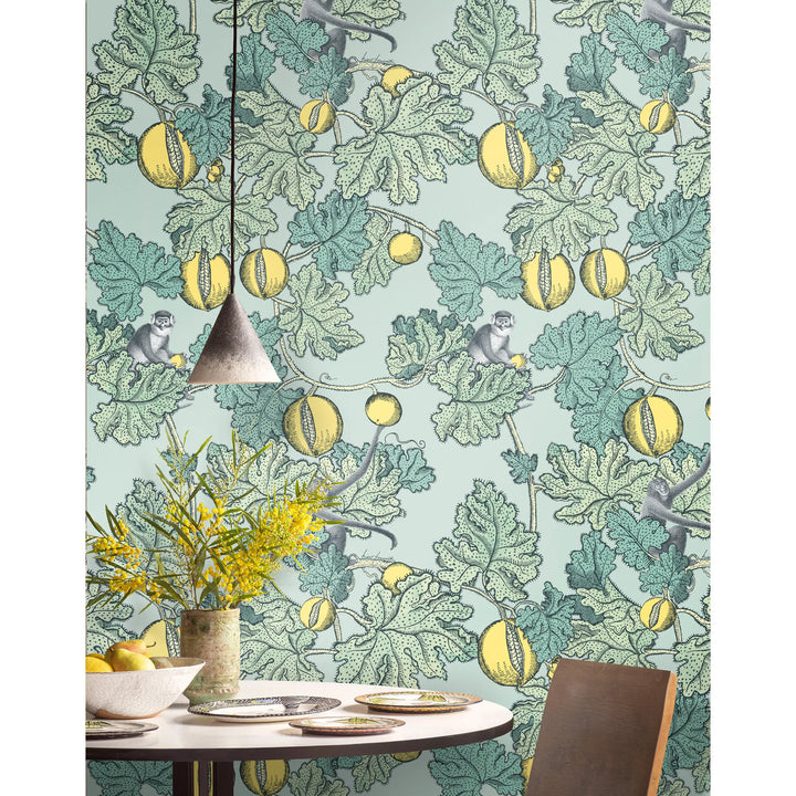 Frutto Proibito Wallpaper Seafoam &amp; Lemon