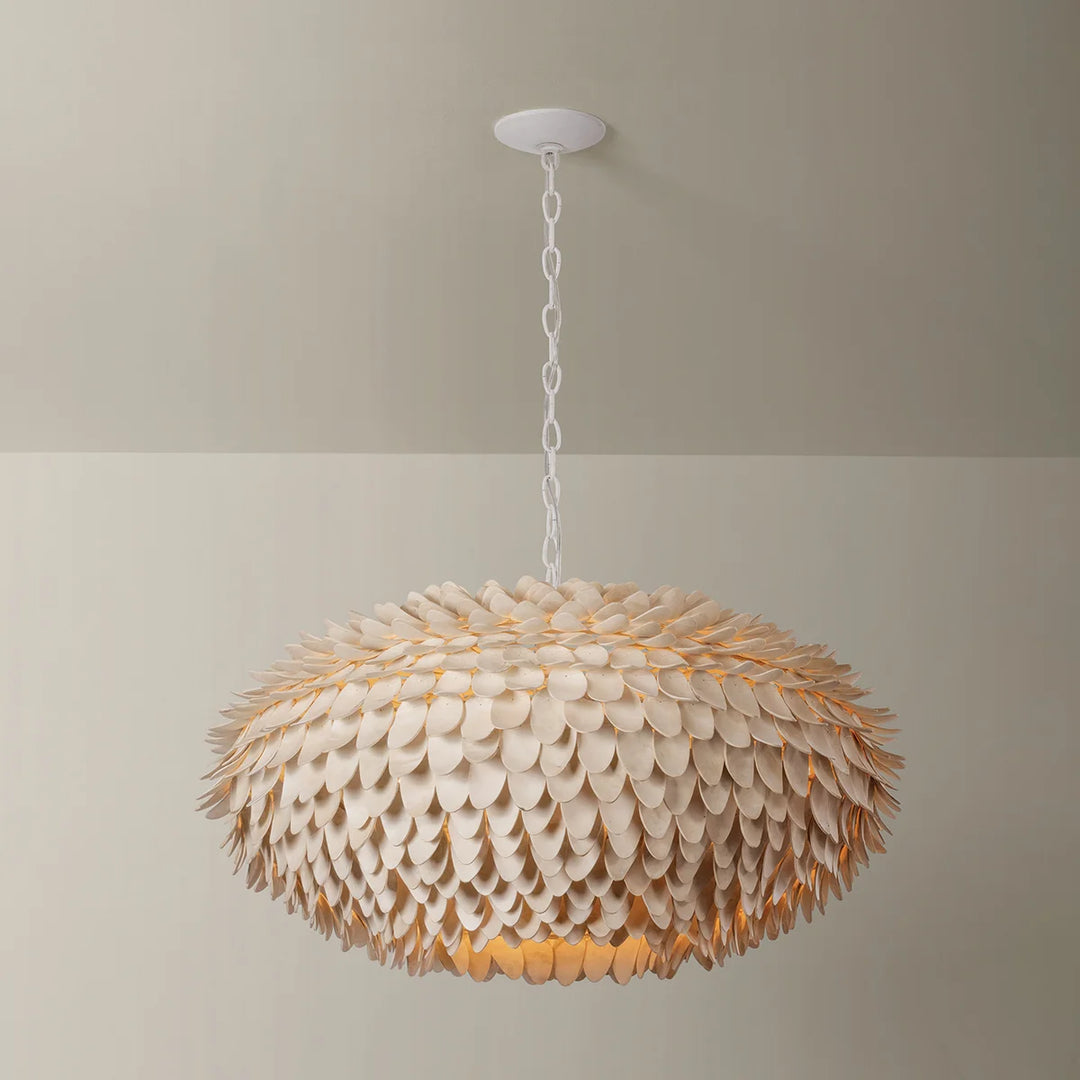 Alsen Coco Shell Chandelier - 36.5"