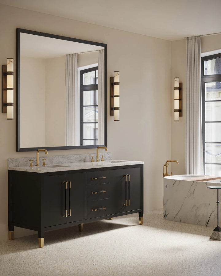 Verona 72" Black Vanity with Rectangular Undermount Sink