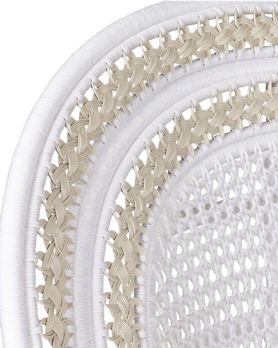 Emanuelle White Armchair, Linho Sand