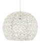 Piero White 36-Light Round Multi-Drop Pendant