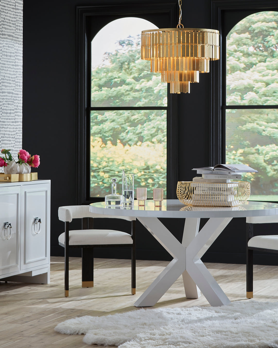 Greer Dining Table - White Lacquer
