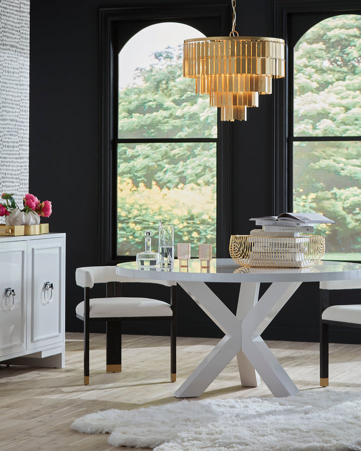Greer Dining Table - White Lacquer