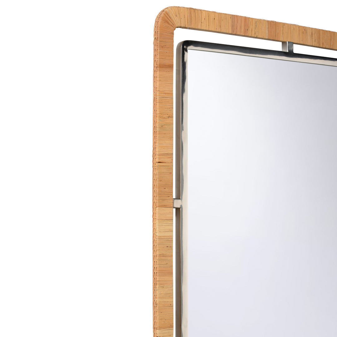 Raffia Wrapped Mirror