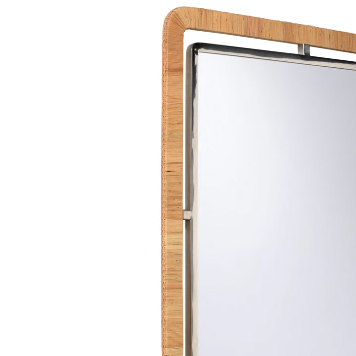 Raffia Wrapped Mirror