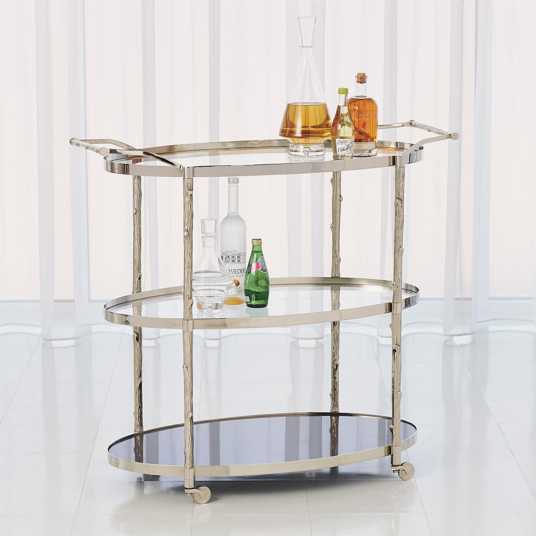 Arbor Bar Cart - Nickel