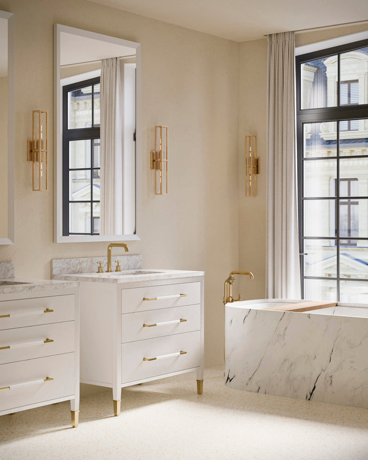 Verona 36" White Vanity with Rectangular Undermount Sink