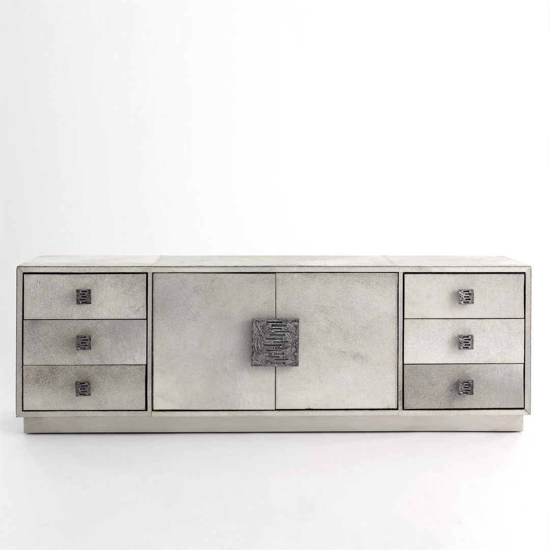Metro Long Cabinet - Grey Hair-On-Hide