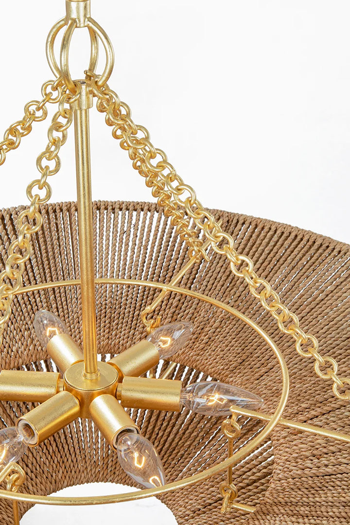 Tropea Abaca Rope Chandelier - 30"