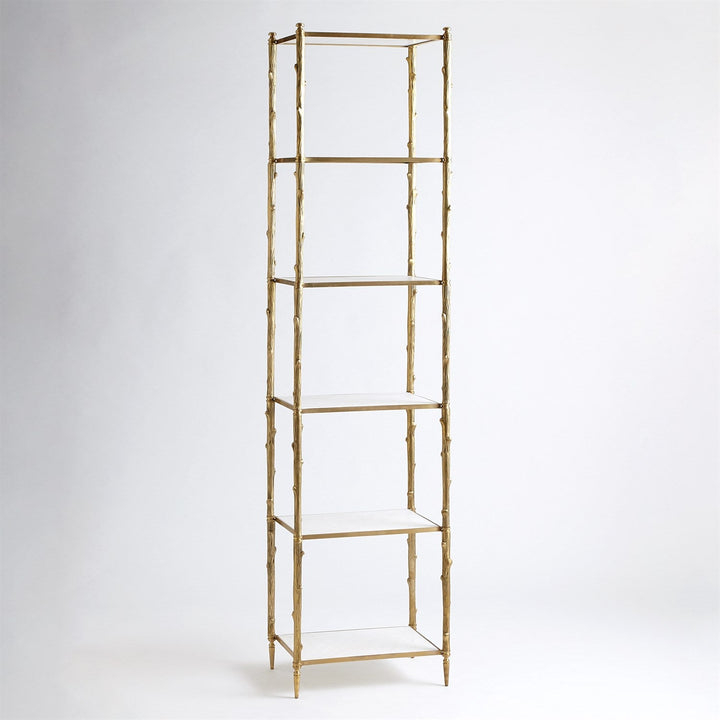 Arbor Etagere - Brass &amp; White Marble