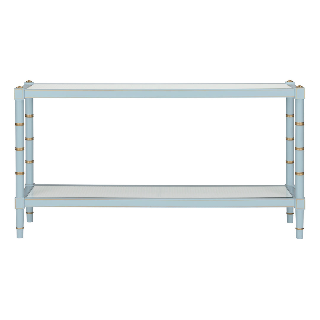 Conner Cane Console - Blue