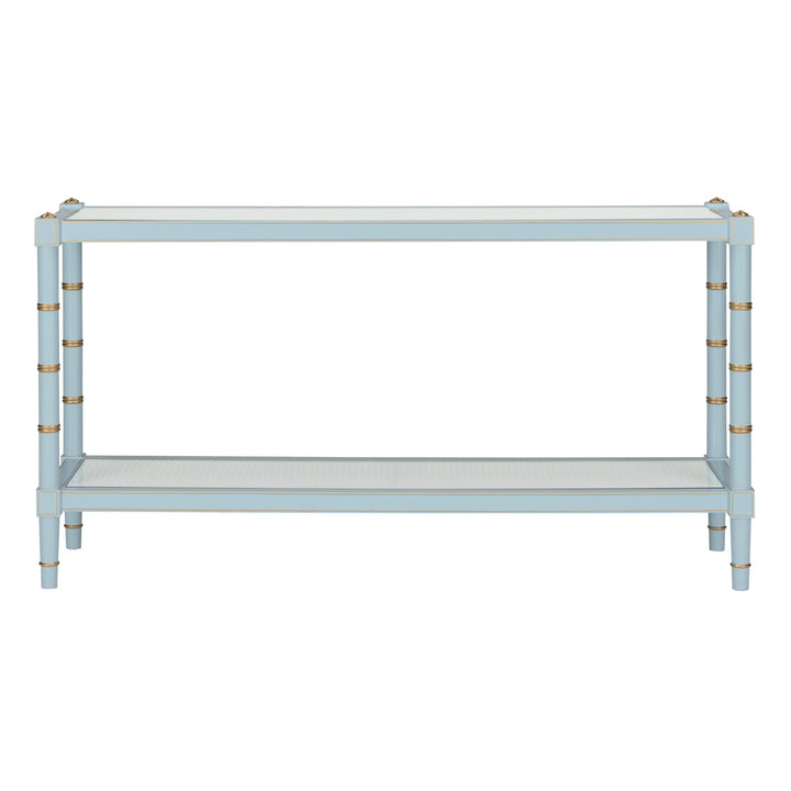 Conner Cane Console - Blue