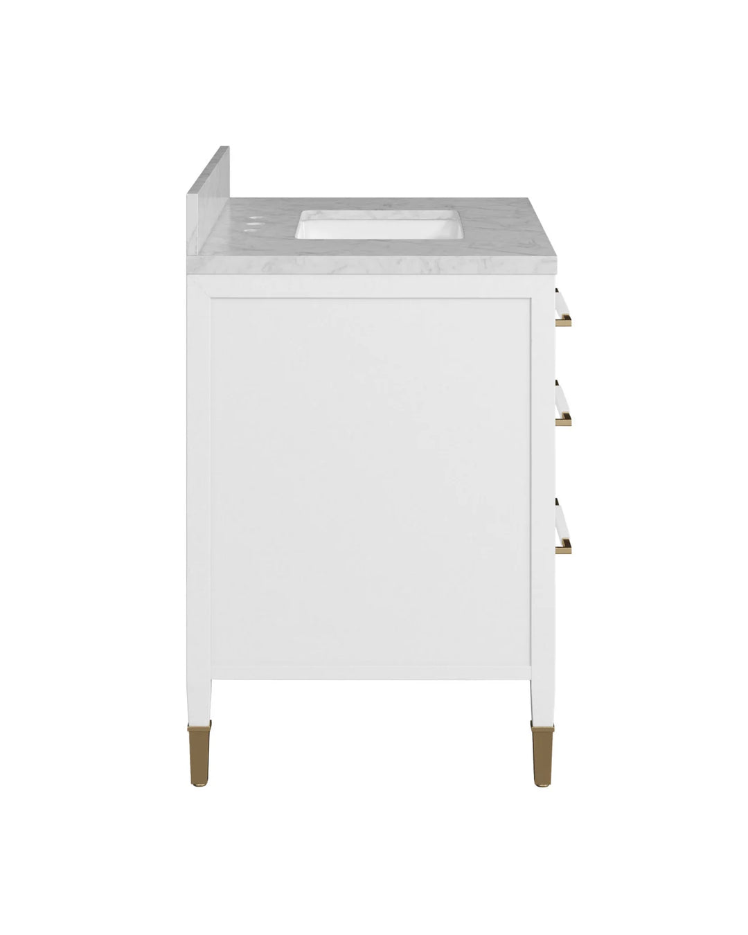 Verona 36" White Vanity with Rectangular Undermount Sink