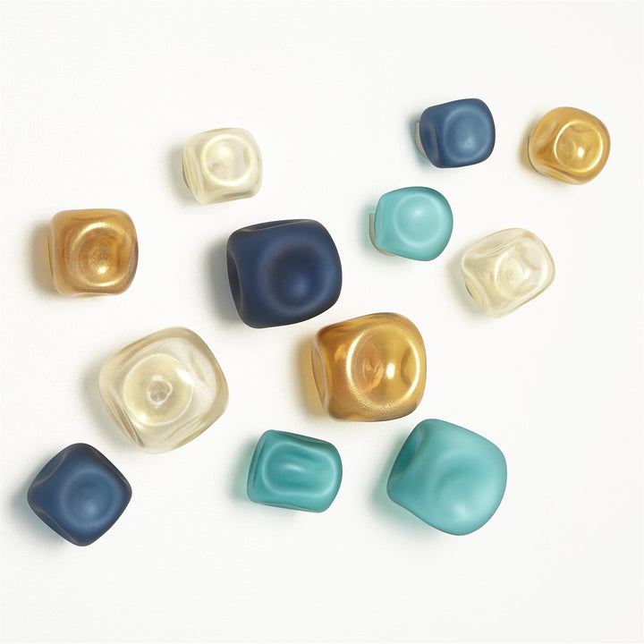 S/3 Wall Rocks - Frosted Gold w/ Amber