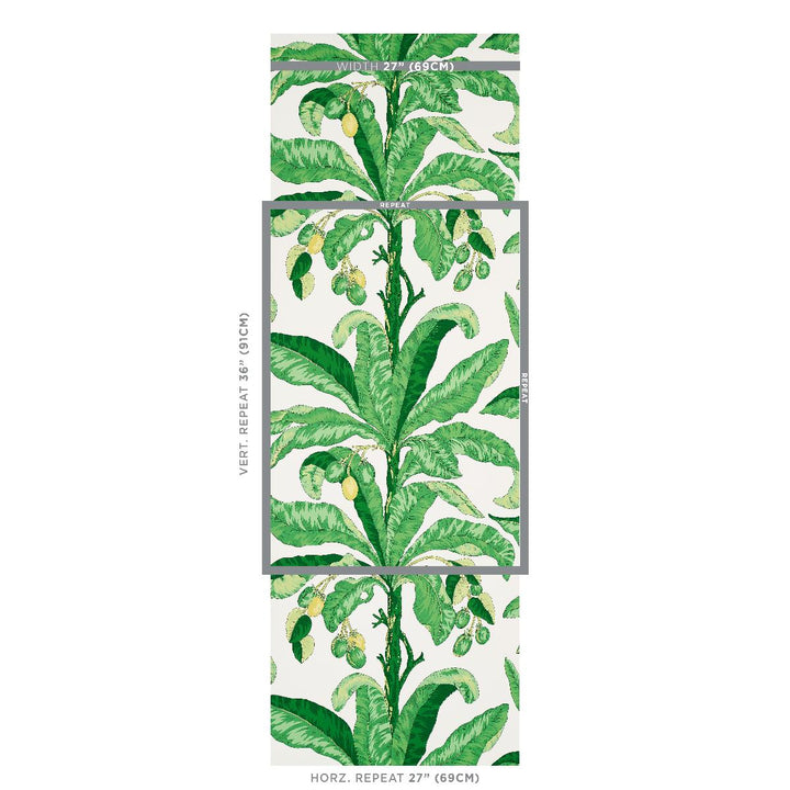 Blair House Palm Wallpaper - Green  5004064