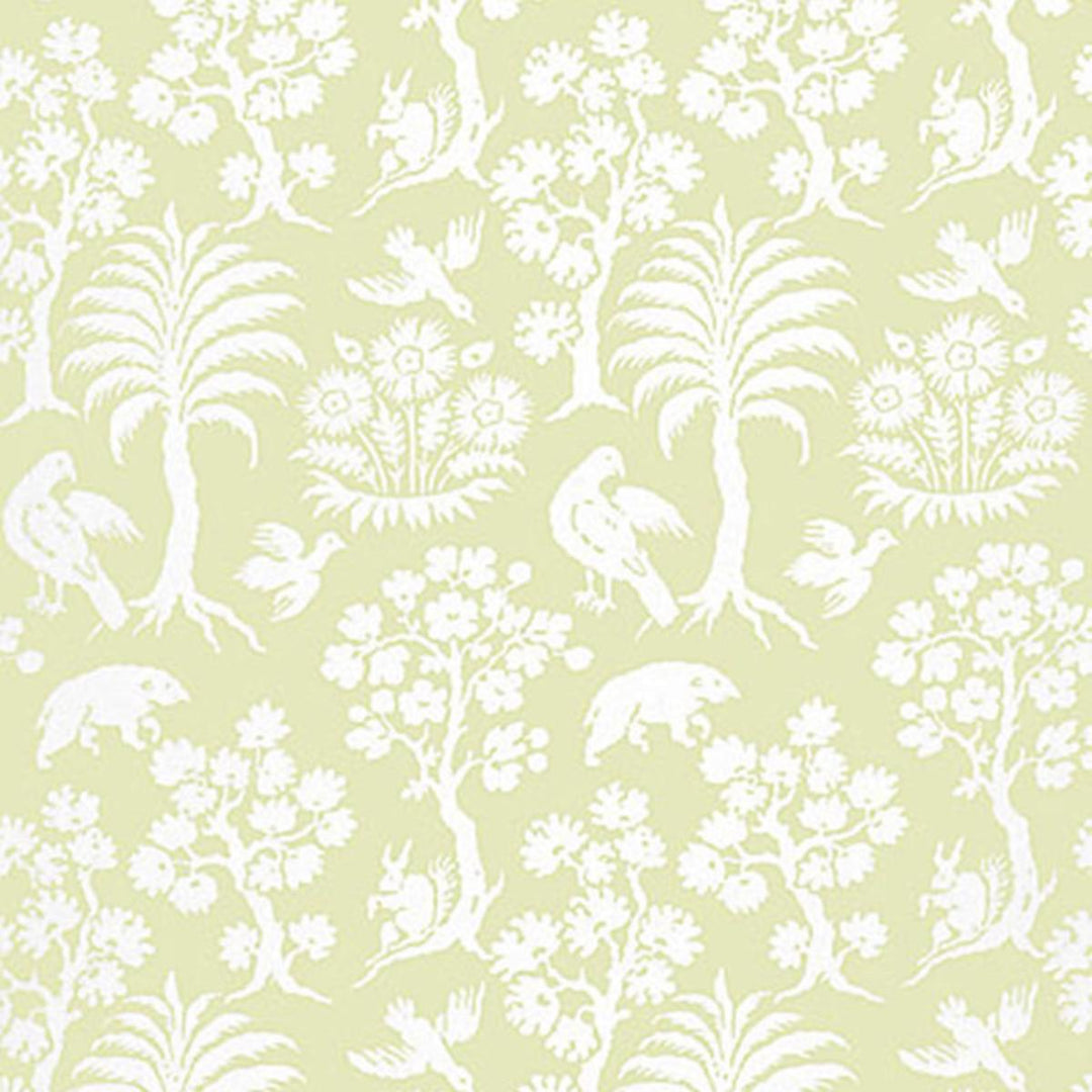 Palm Damask Wallpaper - Willow  5004352