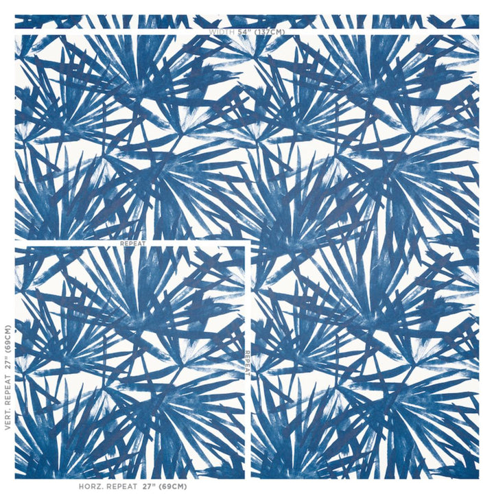 Sunlit Palm Wallpaper - Blue  5010562