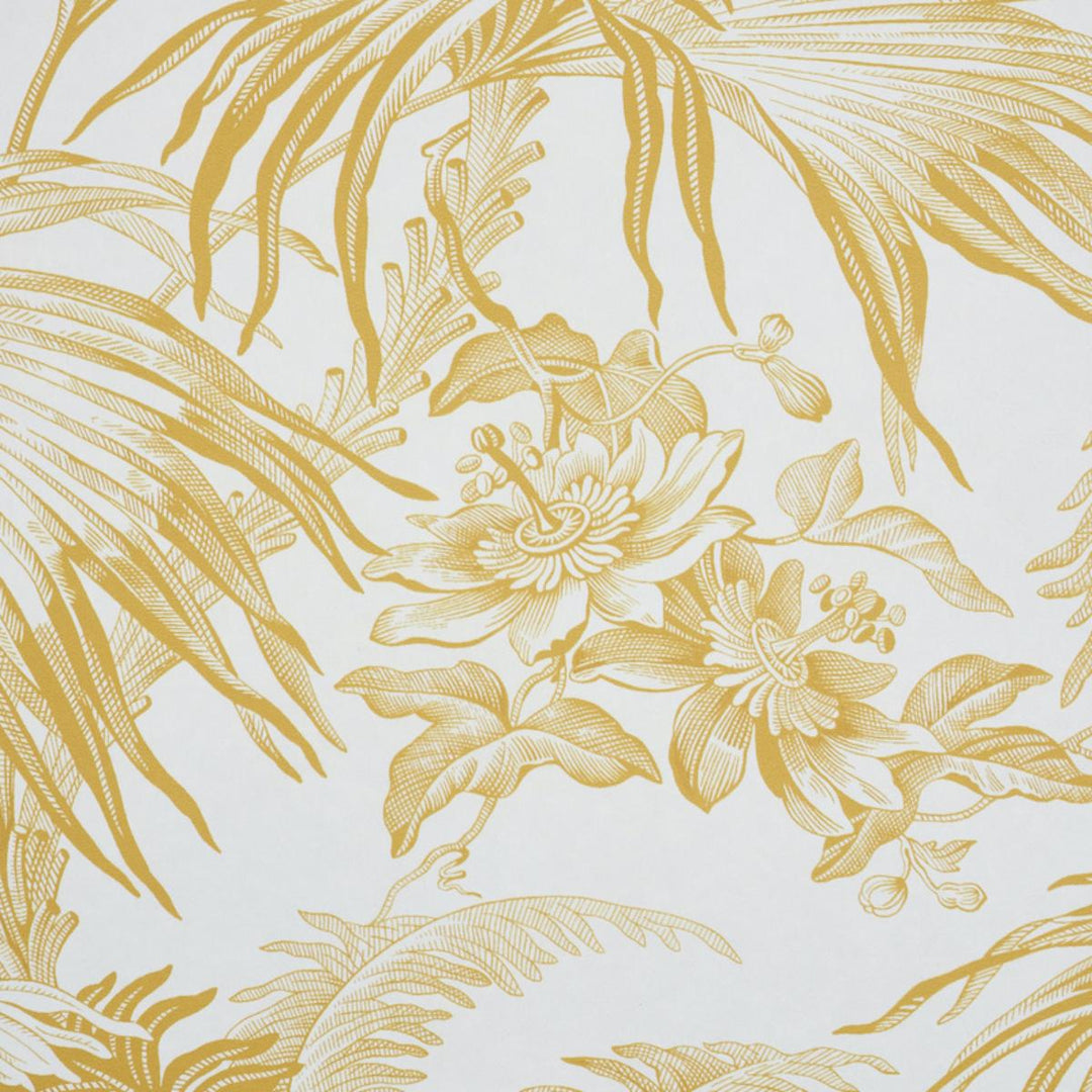 Toile Tropique Wallpaper - Gold  5011480