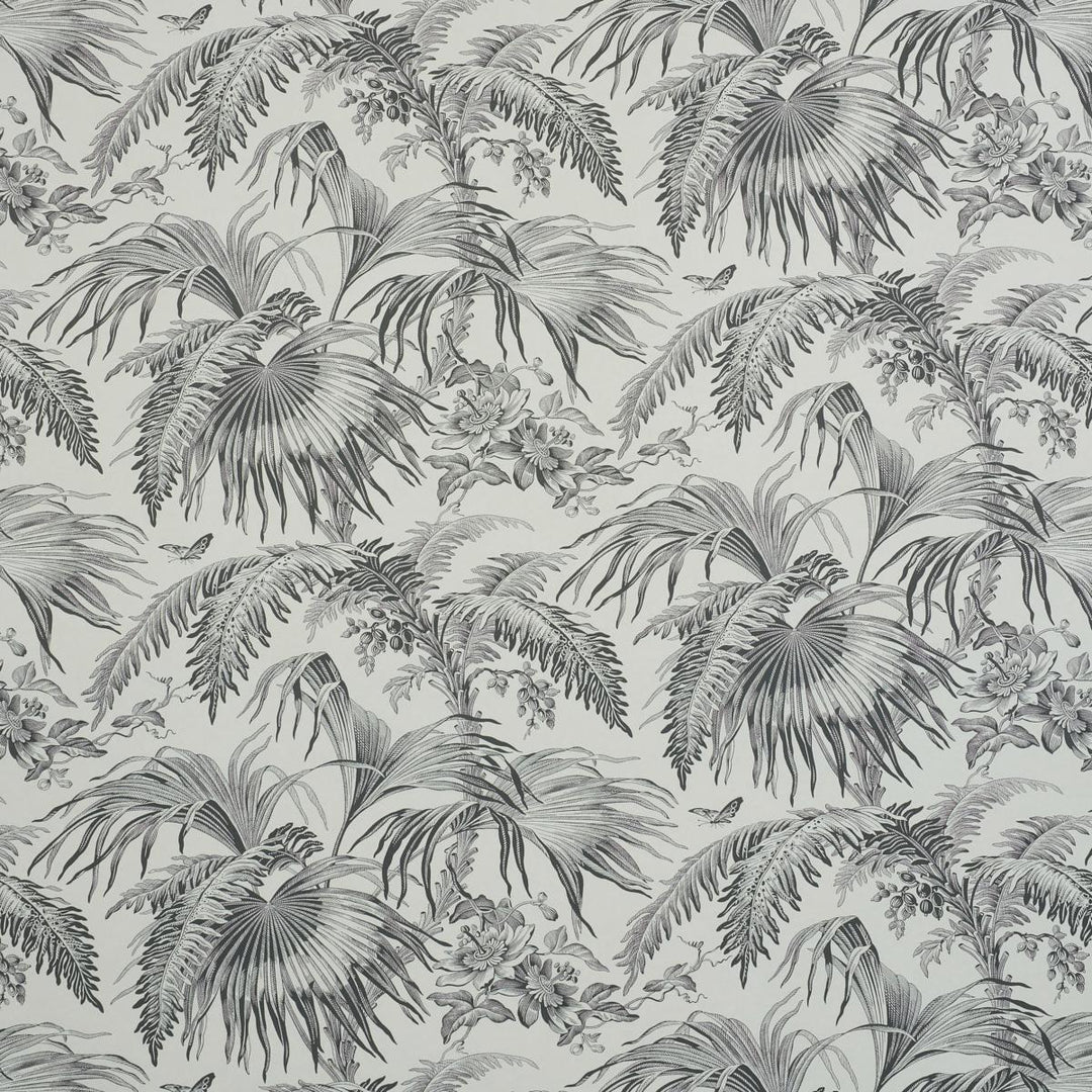 Toile Tropique Wallpaper - Black  5011481