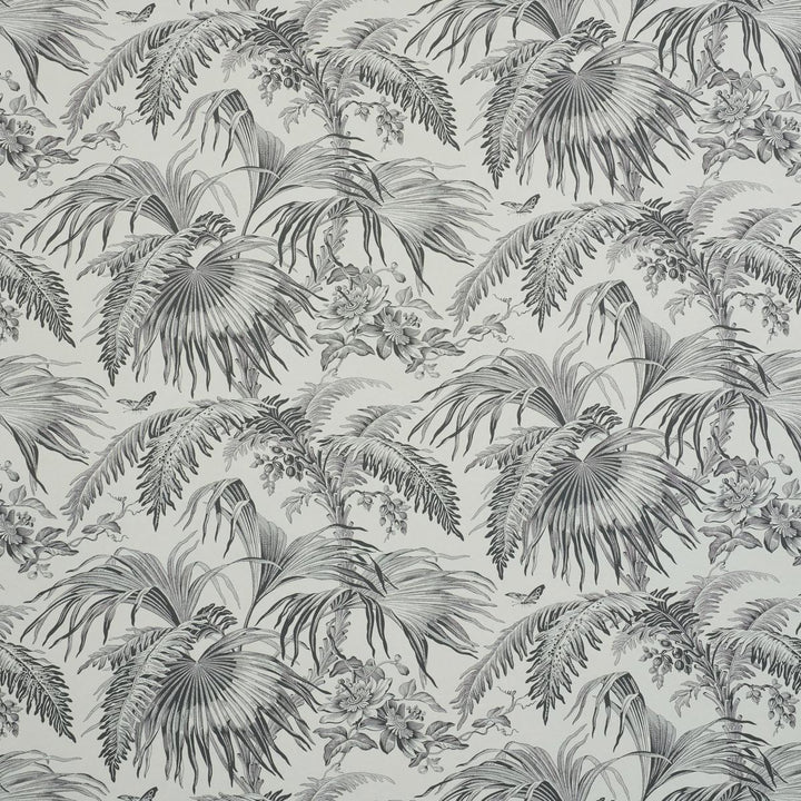 Toile Tropique Wallpaper - Black  5011481