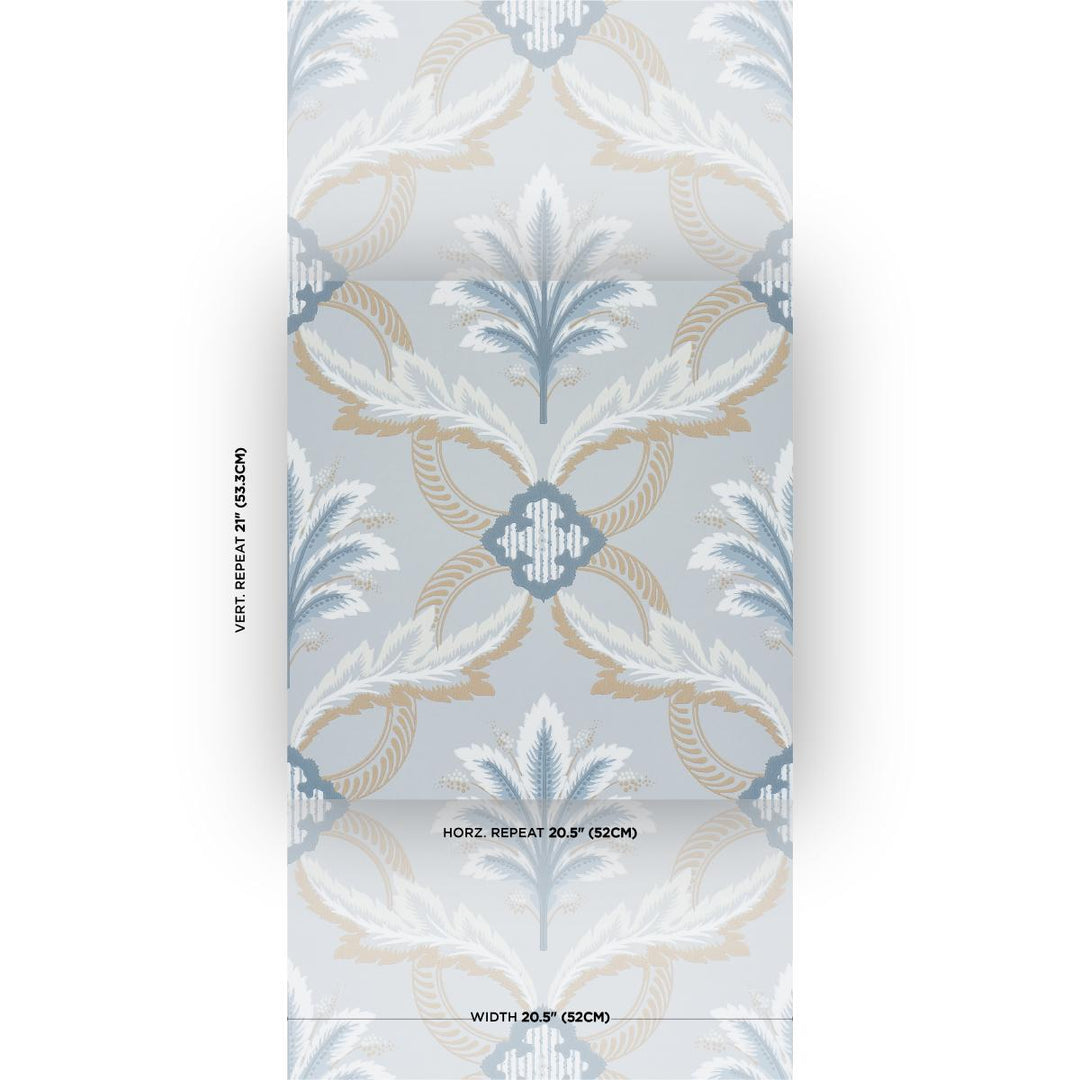 Front Waltz Wallpaper - Light Blue  5013152