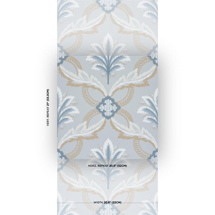 Front Waltz Wallpaper - Light Blue  5013152