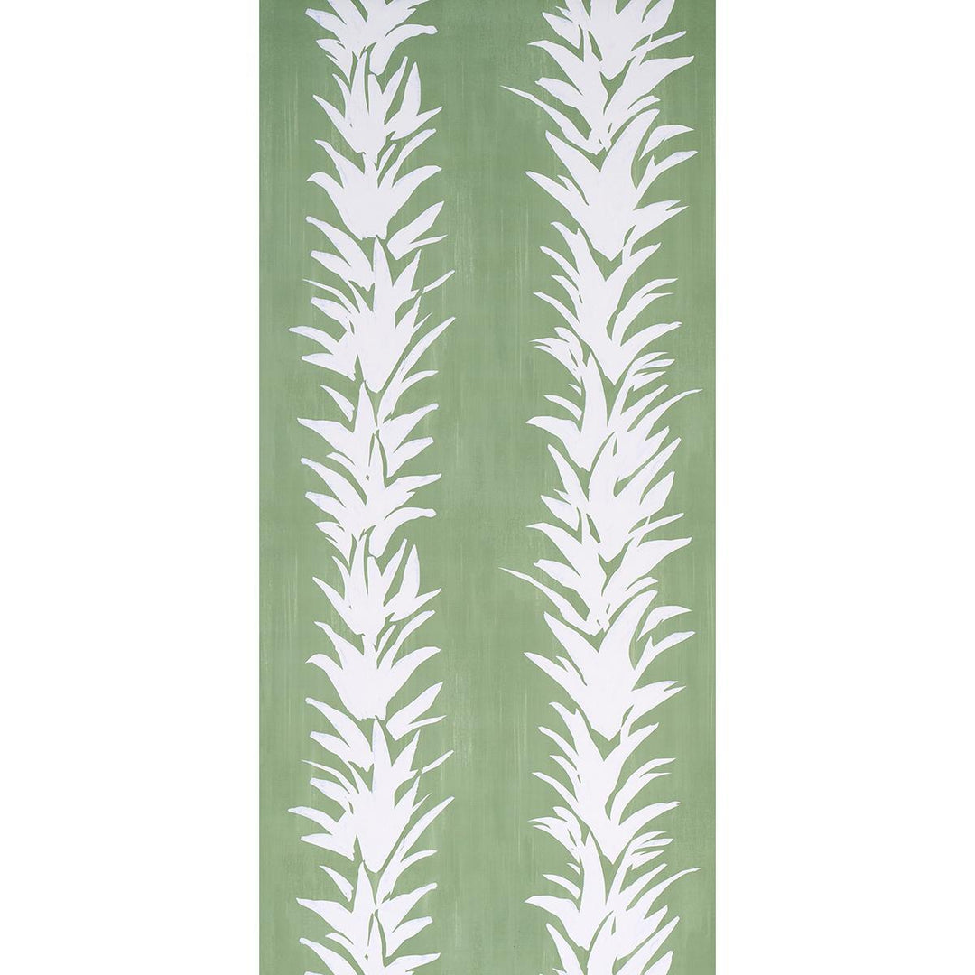 White Lotus Wallpaper Soft Green
