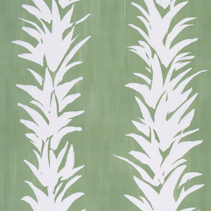 White Lotus Wallpaper Soft Green