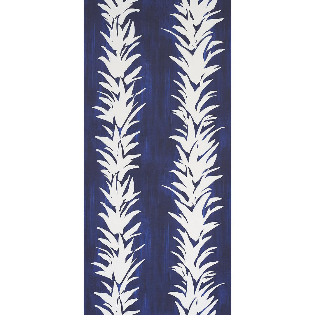 White Lotus Wallpaper Cobalt