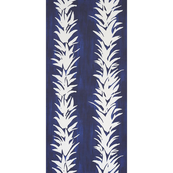 White Lotus Wallpaper Cobalt