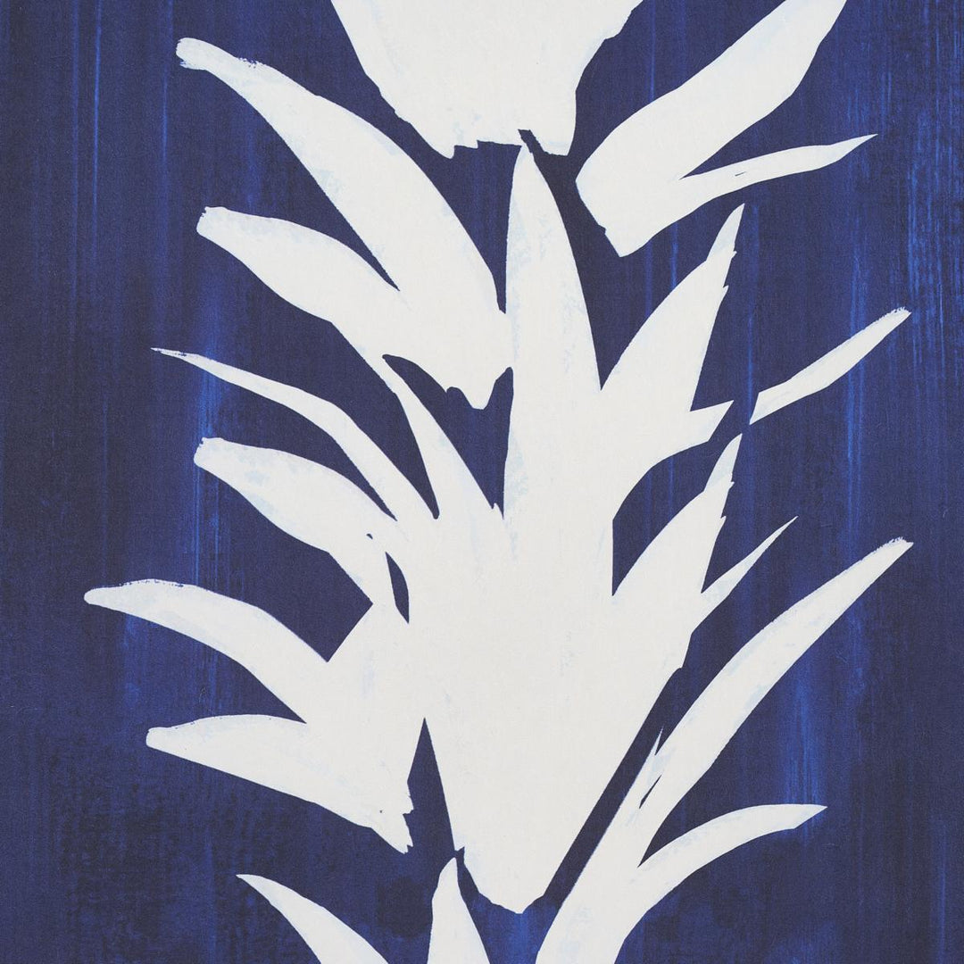 White Lotus Wallpaper Cobalt