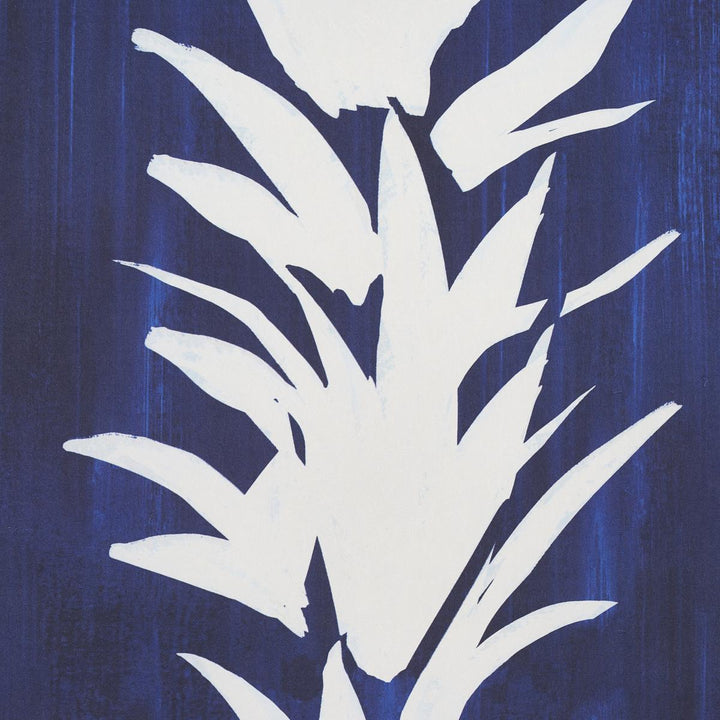 White Lotus Wallpaper Cobalt