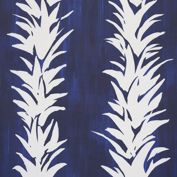 White Lotus Wallpaper Cobalt