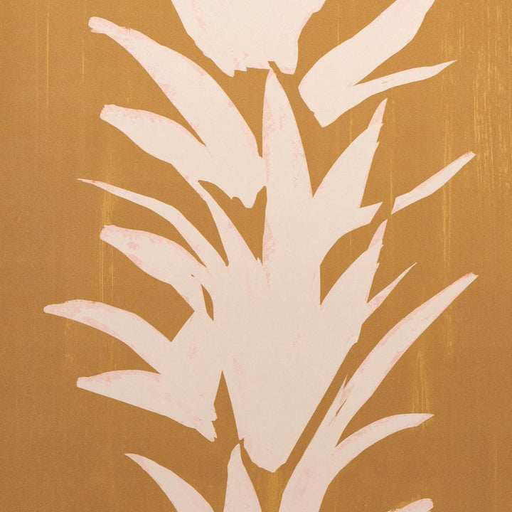 White Lotus Wallpaper Deep Yellow