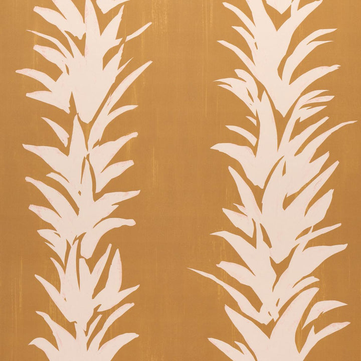 White Lotus Wallpaper Deep Yellow