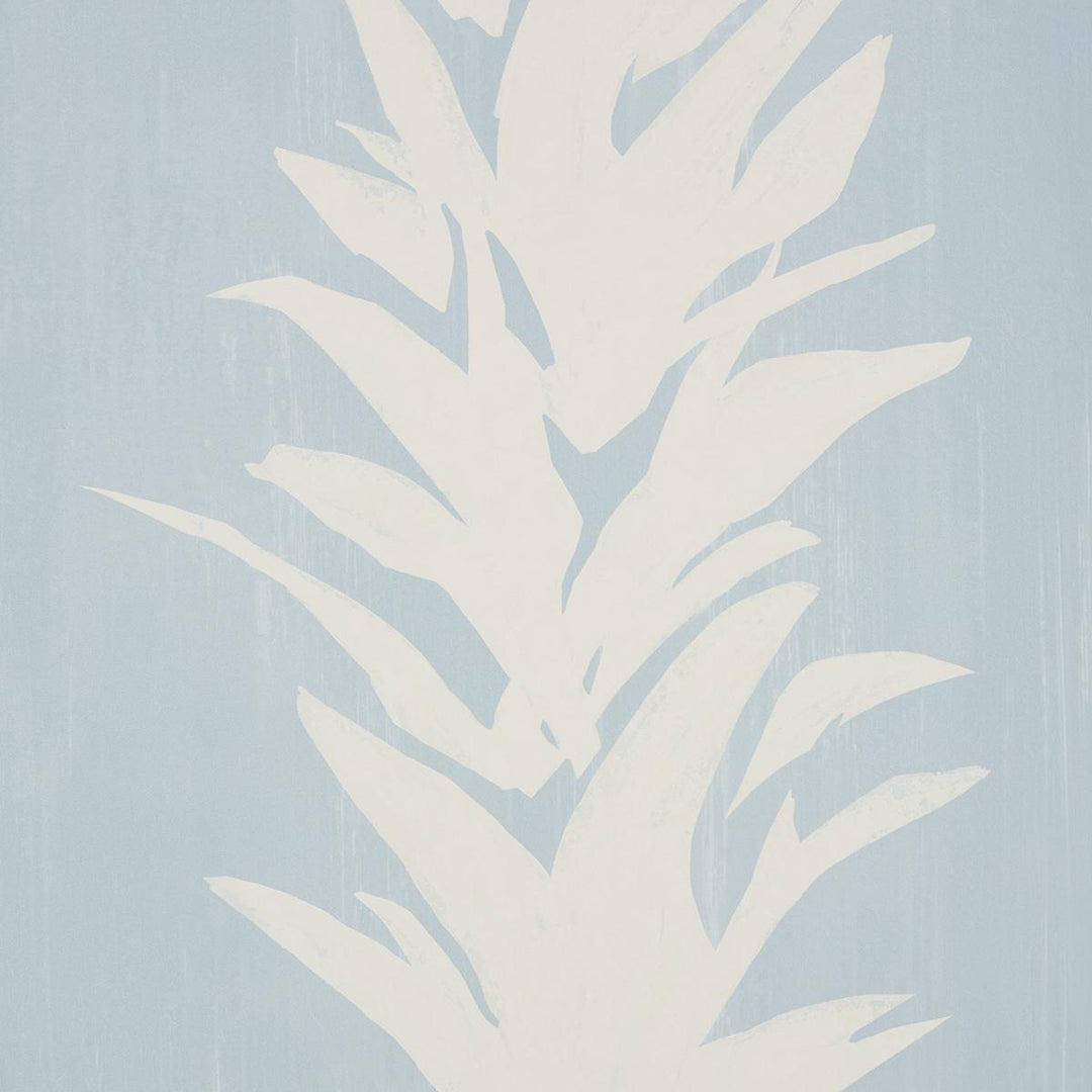 White Lotus Wallpaper Soft Blue