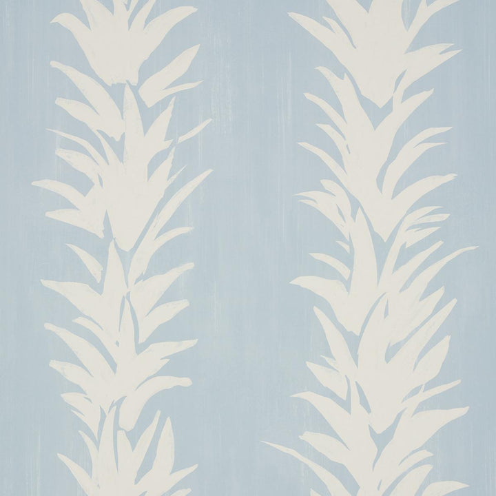 White Lotus Wallpaper Soft Blue