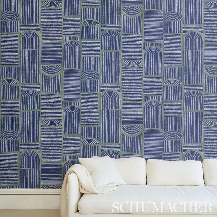 Bloomsbury Wallpaper Deep Navy