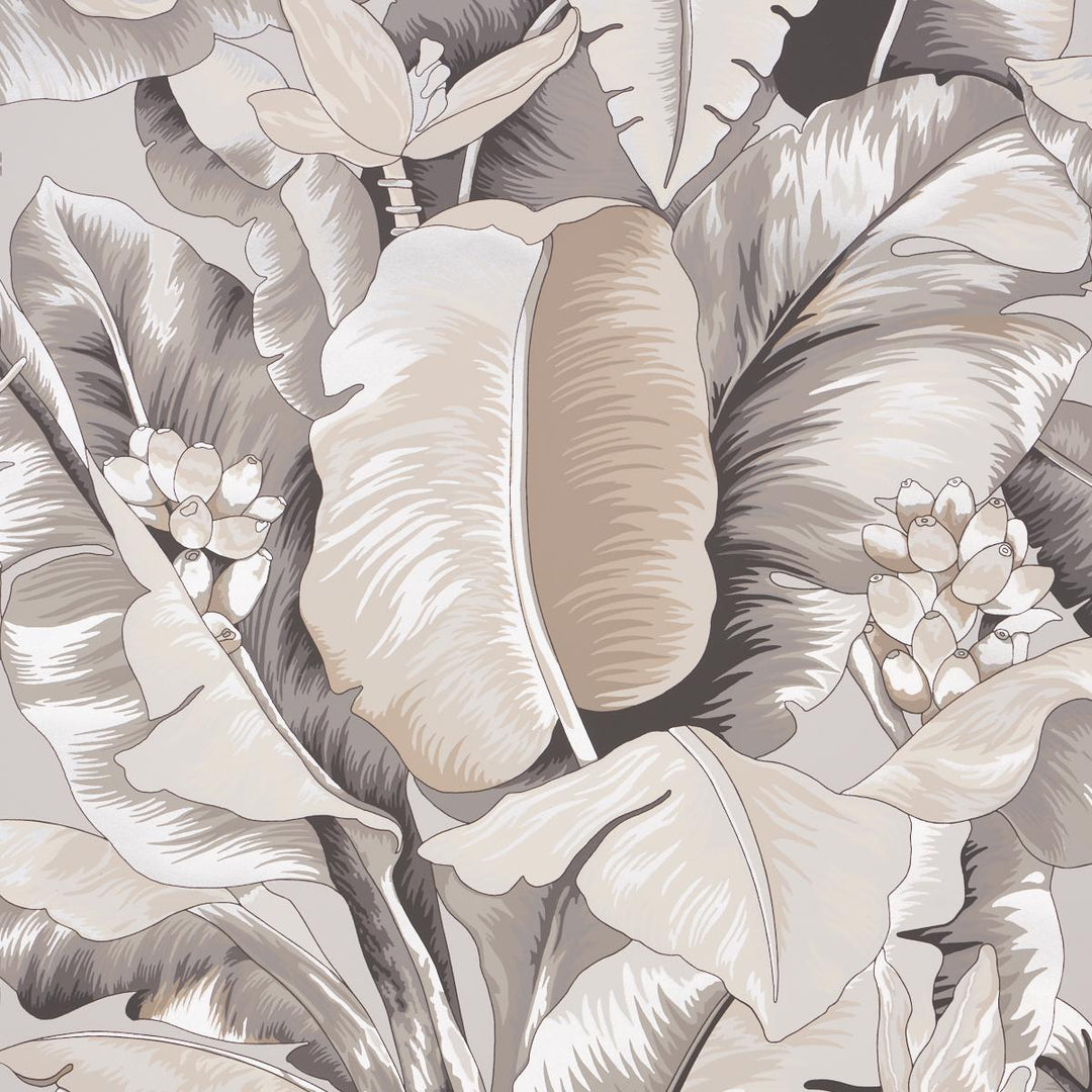 Botanico Metallic Wallpaper - Platinum 5013860