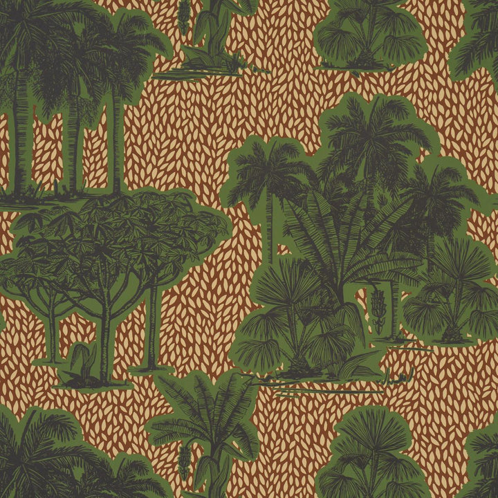 Tropical Safari Print Wallpaper Orinoco Verdant Oasis