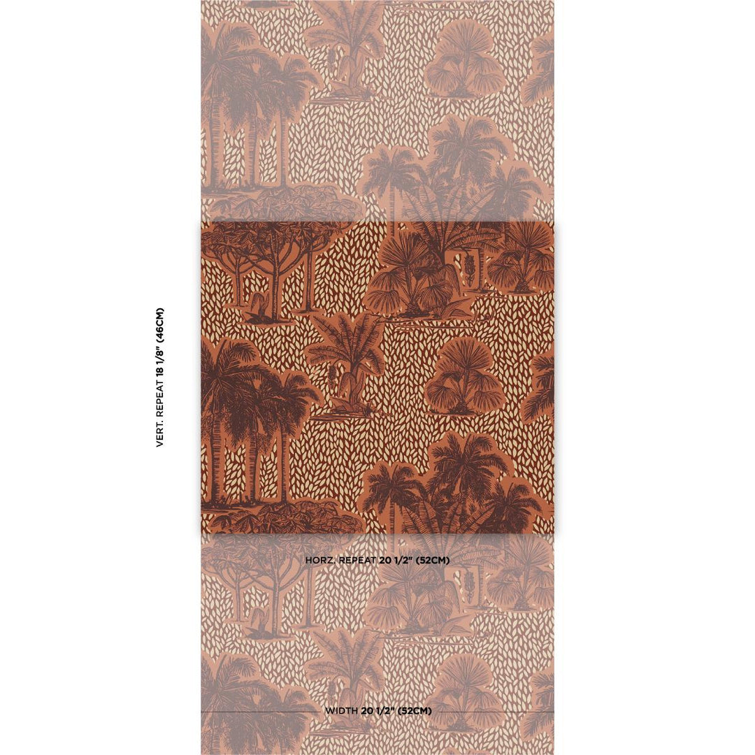 Tropical Safari Print Wallpaper Sunset in Los Llanos