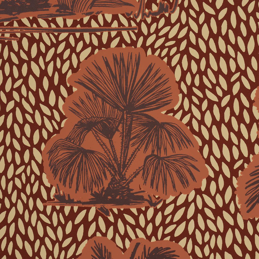 Tropical Safari Print Wallpaper Sunset in Los Llanos